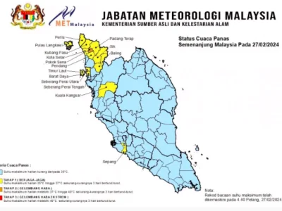 马来西亚气象局发布高温警报，涉及全马16地区
