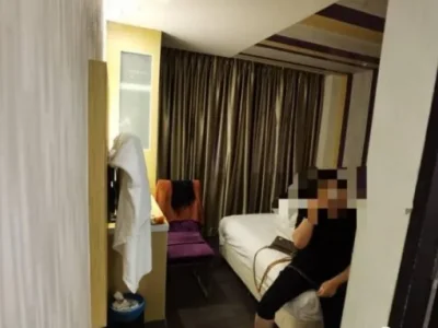 外籍女子租酒店房卖淫 与嫖客一起遭警方抓现行