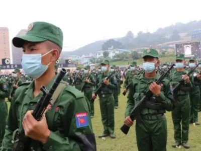 缅军与同盟军在缅北勐博地区村寨激烈交火