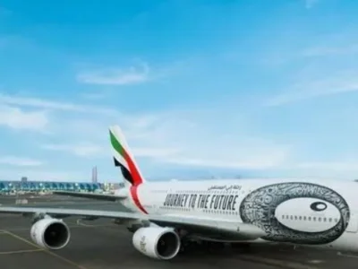 阿联酋航空以迪拜“未来博物馆”为主题的全新定制版A380涂装正式亮相