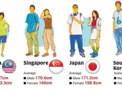 ​相比韩国、日本、新加坡，大马男女身高最矮？