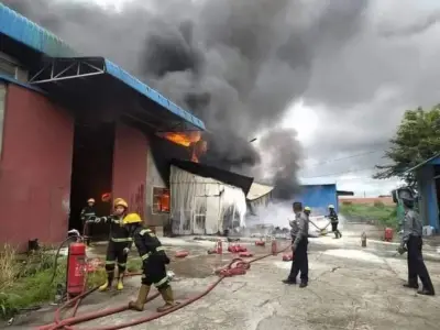 缅甸勃固省一家中资鞋厂发生火灾，损失5000多万缅币