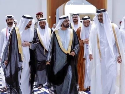 迪拜酋长、王储出席卡塔尔世界杯开幕式