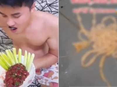 泰国男子偏爱吃生牛肉，身体中竟然长出2米长的寄生虫