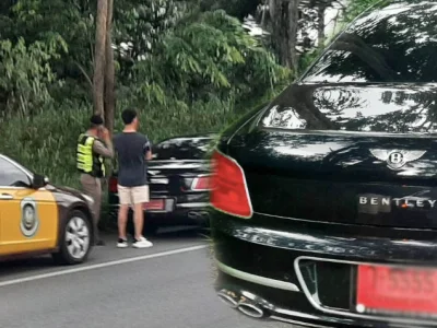 注意！泰国春武里府有中国人因在车上安装未注册登记的假车牌而被捕！