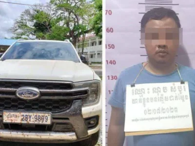 柬埔寨本月初拦截11辆走私货车，一名持枪嫌犯被捕！
