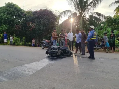 柬埔寨一名警官出车祸身亡！