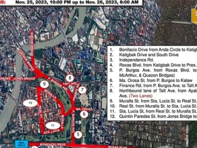 马尼拉市周日举行路跑活动 中国城及市府多条道路封闭